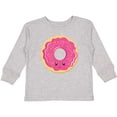 thumbnail image 3 of Inktastic Hot Pink Donut Boys or Girls Long Sleeve Toddler T-Shirt, 3 of 5