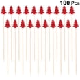 thumbnail image 2 of 100PCS Bamboo Cocktail Picks Disposable Fruit Cake Sticks Christmas Tree Shape Toothpicks for Appetizer Party Bar, 2 of 8