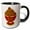Black/White, variant on 3drose, Bowl of Gingerbread Cookies, 11oz Two-tone Green Mug