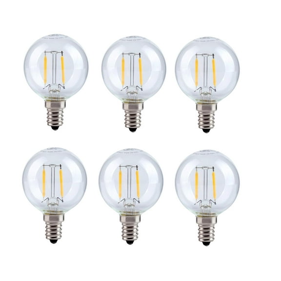 Non-dimmable 4W LED G14 light bulb 2700K pack of 6