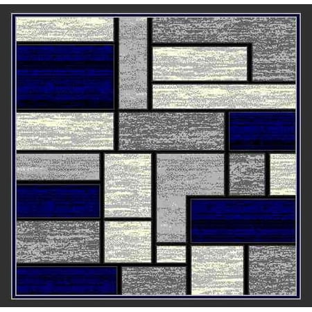 STAR Modern Stylish Living Room Rug DESIGN 1309 - 5'2"x7'5", Navy