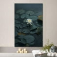 thumbnail image 2 of wall26 Canvas Print Wall Art White Water Lily Floral Botanical Lily Pad Lake Nature Wilderness Photography Realism Decorative Yoga Multicolor Relax/Calm for Living Room, Bedroom, Office - 12"x18, 2 of 5