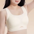 thumbnail image 5 of IFNWSV Plus Size Wireless Bras for Women Solid Color Breathable Push Up Daily Wear Smooth Support Bra Beige 46D, 5 of 6