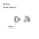 thumbnail image 2 of Tornillos de máquina Unique Bargains, tornillo Phillips M3x4mm, acero inoxidable 304, fijaciones de tornillos 30Pcs, 2 of 3