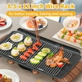 thumbnail image 3 of Saiveina Non-stick 8.5” x 12” 2-Tier Carbon Steel Cooling Rack, Dishwasher Safe (2 Count), 3 of 7