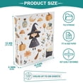 thumbnail image 3 of FORMRS 3 Ring Binder with Pockets 1.5" D-Rings Clip Board 200 Sheets Capacity, White Magical Halloween Girl, 3 of 8