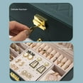 thumbnail image 3 of Organizador de joyas ANGGREK Estuche de joyería doble de Cuero PU, 3 of 8