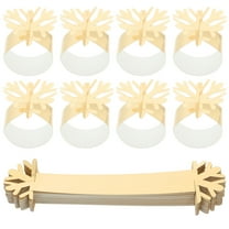 Pretyzoom 50PCS Elegant Napkin Ring Buckles Christmas Snowflake for Handcraft Projects Festival