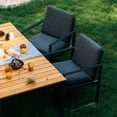 thumbnail image 2 of Patio Dining Chairs Set of 2 Outdoor Dining Chair with Armrests and Cushions Aluminum Chairs,Gray, 2 of 5