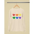 thumbnail image 3 of Colorful Hearts Pride Design Tee Long Sleeve Women's, 3 of 4