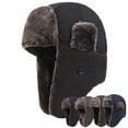 thumbnail image 2 of Regatta Men Fleece Lined Waterproof Winter Walking Trapper Hat Windproof New2022, 2 of 5