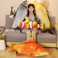 thumbnail image 2 of Juguete de peluche de pez dorado de simulación 3D, almohada de felpa de carpa de Animal suave Kawaii, decoración creativa para habitación, juguetes para niños y niñas, regalo, 2 of 4