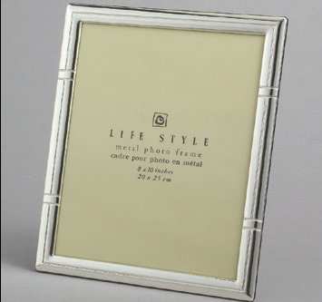 thumbnail image 2 of Jiallo 81144 4 x 6 in. Stainless Steel Photo Frame - Reed Border Lacquer, 2 of 2