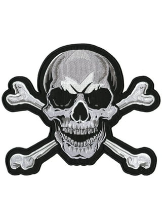 Irish Skull Patch, Large Back Patches for Jackets and Vests