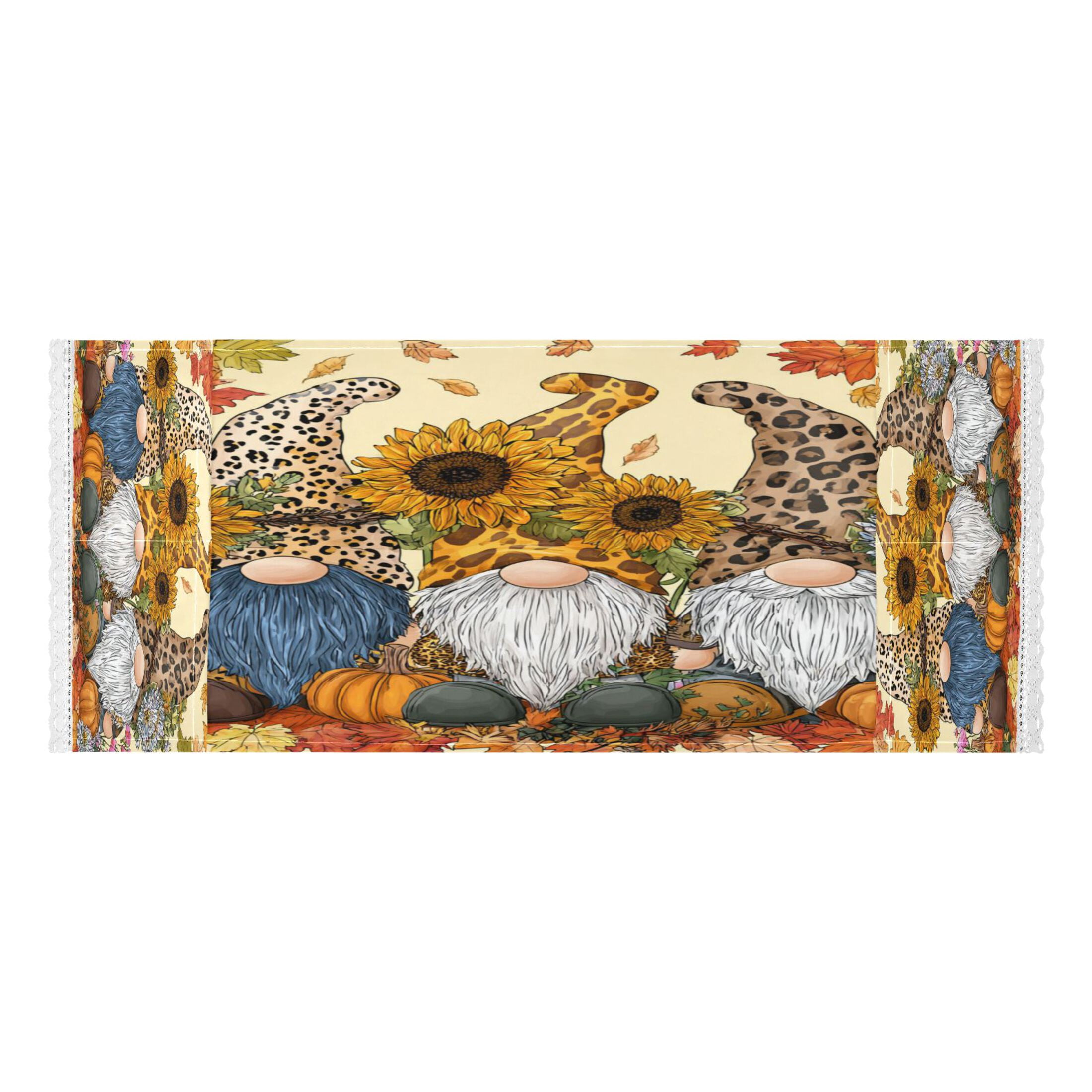 Wobogo Cute Leopard Skin Gnomes Washing Machine Cover Dustproof Washer Dryer Cover Waterproof Laundry Room Decorative Protector