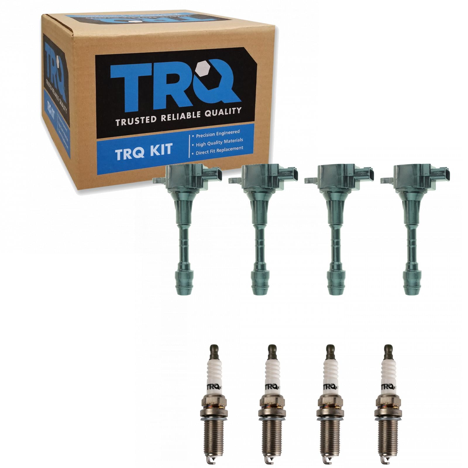 TRQ Ignition Coil & Iridium Spark Plug Kit Set for Nissan Infiniti