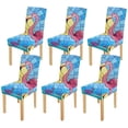 thumbnail image 1 of RYLABLUE Flamingos Pattern Stretch Chair Cover Protector Seat Slipcover for Dining Room Hotel Wedding Party Set of 6, 1 of 5