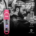 thumbnail image 5 of DSP Beard Trimmer: Cordless, Rechargeable, Zero Gap, Stainless Blades, 2.5H Charge, 120M Runtime, 3 Combs, Ideal for Men & Barber (Pink Trimmer), 5 of 5
