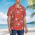 thumbnail image 3 of Xecao Cute Christmas Bunny Print Hawaiian shirt - A Stylish Short-Sleeve Button-Down for Men, Perfect for Casual Beach and Tropical Outings.,3X-Large, 3 of 7
