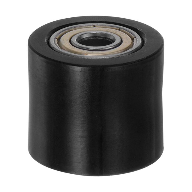 Unique Bargains 8mm Chain Roller Pulley Tensioner Wheel Guide Cylinder Type for Bike Sliding Door, Black