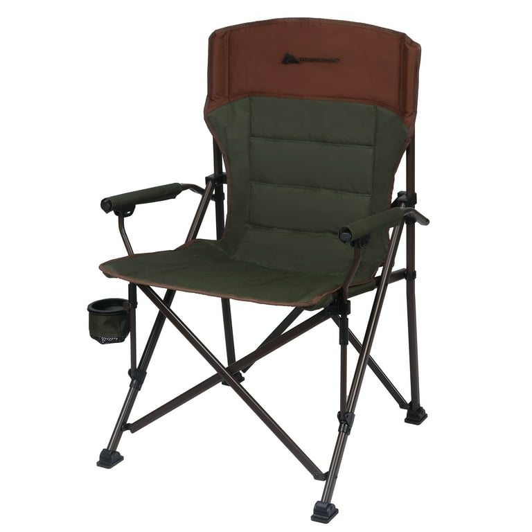 Ozark Trail Heavy Duty Hard Arm Camp Chair, Brown photo 6