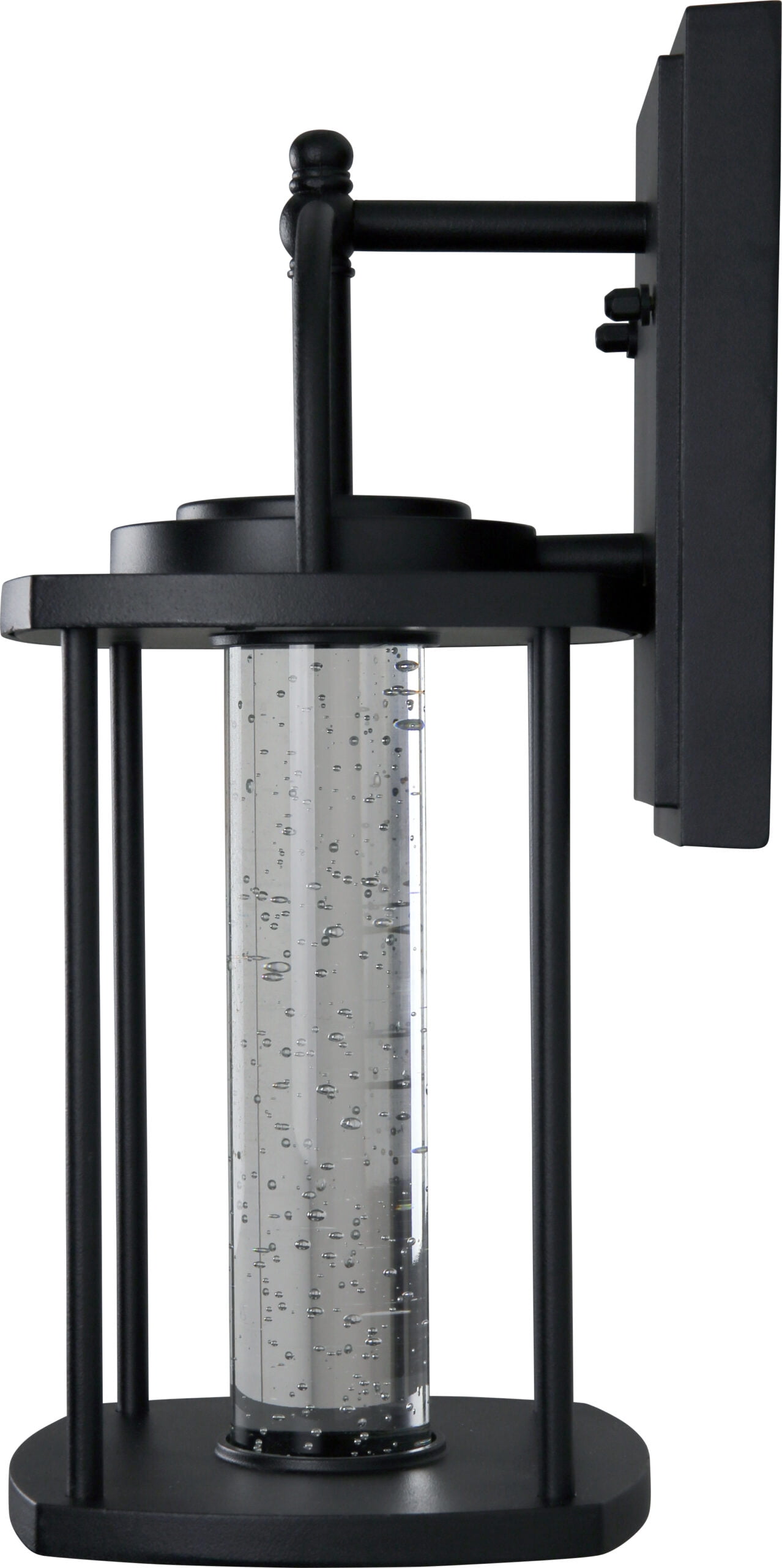 Diodesy- LFX/WS/CL/10W/CRI90/3SCT/BK LED Outdoor Porch Seedy Wall Light, Black Exterior Lantern Fixture, 10W, Color Selectable 3000K/4000K/5000K, 480LM, Coach Light Outdoor with White Glass