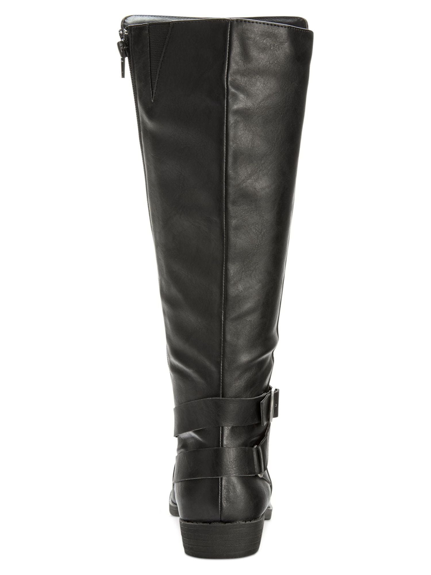 Womens Madixe Round Toe Mid Calf Riding Boots Walmart