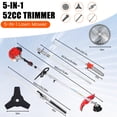 thumbnail image 3 of Floseru 2026 New 5 in 1 2-Stroke Gas String Trimmer with Hedge Trimmer,Brush Cutter Powered, 52cc Gas Powered Weed Eater for Weeds and Grass, Weed Eater, Hedge Trimmer, Edger, Brush Cutter, 3 of 10
