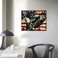 thumbnail image 4 of Orinice Eagle Flag Americo Makk Fine Art Aesthetic Poster Print Wall Painting for Classroom Kitchen Office Farmhouse Bathroom Room Decor Pictures Wall Art Painting Ready to Hang Canvas Living, 4 of 6
