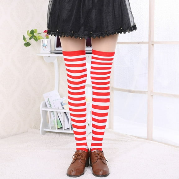 MLINS Multi Color Striped Socks for Cosplay or Winter Warmth Acrylic Size Fits Most