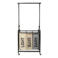 thumbnail image 4 of Oceanstar 3-Bag Metal Rolling Laundry Sorter, Adjustable Hanging Bar, Multicolor Polyester Bags, 28 L x 18.12 W x 41 H, TLS1385-HG-COLOR, 4 of 6