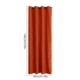 thumbnail image 3 of Taotanxi 95% Blackout Boho Curtains 63 Inches Long for Bedroom Orange Scroll Floral Patterned Curtains, Darkening Thermal Insulated Window Drapes 1Pc, 3 of 6