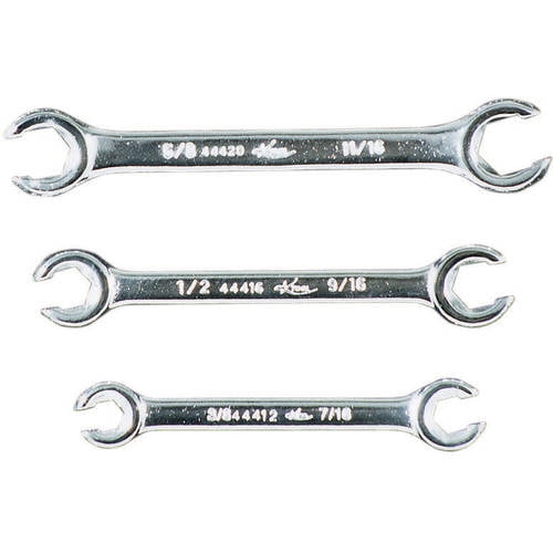 kING 3P Flare Nut Wrench Set SAE Brake Line Wrenches 3/8 7/16 1/2 9/16 5/8 11/16 
