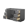 thumbnail image 2 of Wyndham Collection Miranda 54" No-Sink Wood Single Bathroom Vanity in Gray/Black, 2 of 4