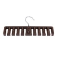 thumbnail image 4 of Zerodis - Organizador de 10 ranuras para corbatas, cinturones, bufandas, de plástico resistente, para armario, ahorro de espacio, con gancho de metal (marrón) Ecomeon no, 4 of 6