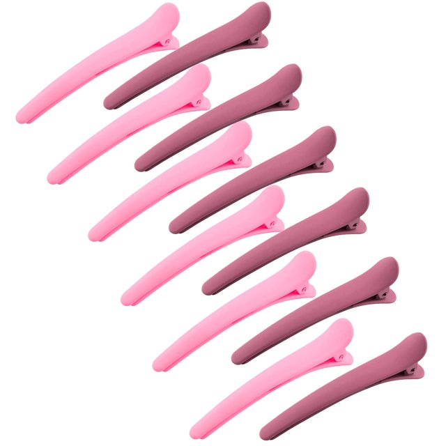 12 pinzas para el cabello para peinar seccionamiento, YISSION 3.1 pulgadas, pinzas para el cabello de cocodrilo mate, pasadores para el cabello, sin arrugas, pinza para el cabello con pico de pato, ac