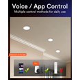 thumbnail image 2 of Recessed Lighting Slim 6 Inch - Lumary Smart LED Recessed Lights 13W 1100LM WiFi LED Downlight with Junction Box Smart Wafer Lights Work with Alexa/Google Assistant-4PCS, 2 of 4