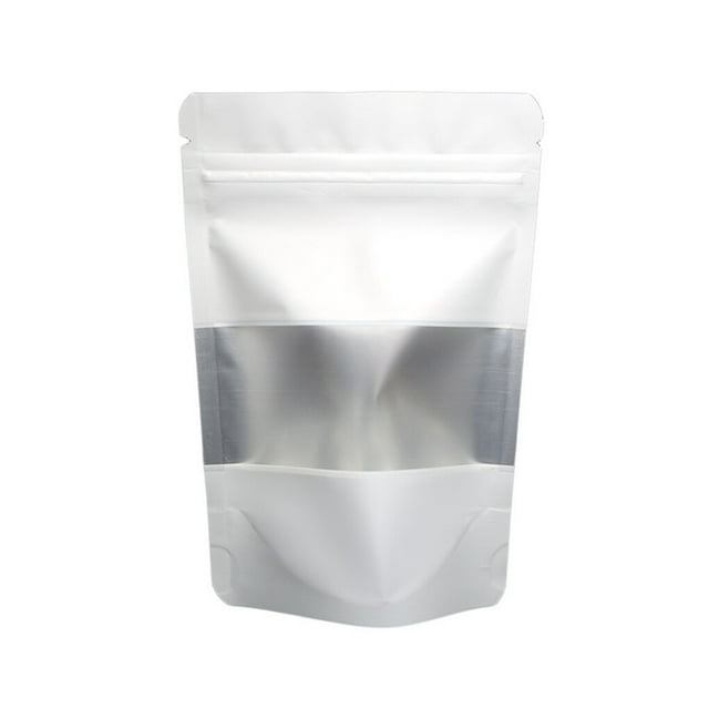 100Pcs Zip Lock Bag Convenient Multifunctional Organizer Resealable Bags Pouches Kitchenware Collecting Packaging Tools White 20x30+10cm