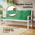 thumbnail image 3 of vidaXL Indoor/Outdoor Bench Cushions 2 pcs, Non-slip, Water-Repellent, Green 59.1"x19.7"x2.8", 3 of 8
