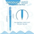 thumbnail image 2 of Uxcell 6Pcs Erasable Gel Pens, 0.5mm Fine Point Heat Erasable Marking Pen with Cap Smooth Writing Fabric Markers for Sewing Drawing Writing Planner, Sky Blue Ink, 2 of 6