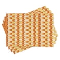 thumbnail image 1 of Ambesonne Retro Place Mats Set of 4, Wavy Pattern Half Moon, Standard Size, Orange Yellow Dust, 1 of 6