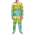 thumbnail image 3 of Uemuo Two Frogs Are Sitting On Water Lilies Pattern 2-Piece Loungewear Set - Men’s Soft Sleepwear, Cozy Winter PJs, Comfy Sleep Set-, 3 of 7