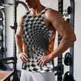 thumbnail image 5 of Pofeuu Butterflies Optical Illusion Print Men's Workout Tank Tops Sleeveless Muscle Gym Shirt Quick Dry-4X-Large, 5 of 7