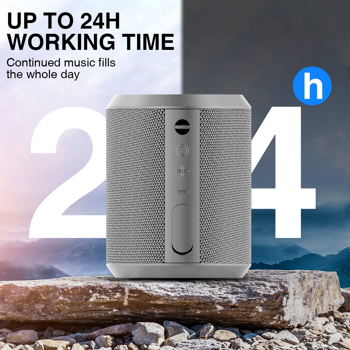 IPX7 Waterproof Bluetooth 5.0 Speaker, 24H Playtime, 100ft Range, Stereo Bass (图5) IPX7 Waterproof Bluetooth 5.0 Speaker, 24H Playtime, 100ft Range, Stereo Bass (图5)