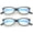 2 Pairs Black, variant on Blue Ray Blocking Lens Light Weight Cateye Frame Acetate Spring Temple Computer Reading Glasses for Women, Reading Glasses +1.75 With Hard Case