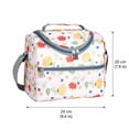 thumbnail image 3 of Insulated Lunch Bag for Women | Leakproof Reusable Lunch Bag with Front Pocket, Tropical Hibiscus Print Lunch Bag for Work Picnic Beach, Birthday Gift for Her, 3 of 6