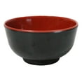 thumbnail image 3 of Set Of 6 Red And Black Round Ridged Small Soup Salad Rice Melamine Bowls 4"D, 3 of 9