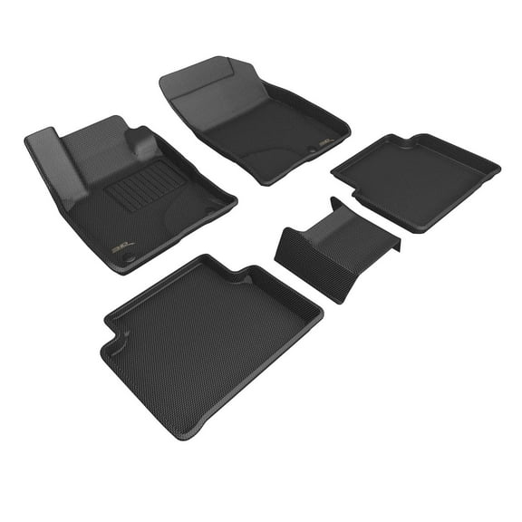 3D MAXpider Custom Fit Kagu Floor Mat (Black) Compatible with Lincoln Corsair 2020-2024 - Full Set