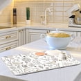 thumbnail image 6 of Dish Drying Mat Floral Chicken Leaves Kitchen Mats Microfiber Counter Absorbent Dish Pad Drainer Rack 18"x24", 6 of 7