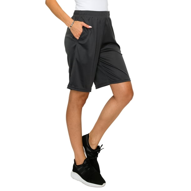 EttelLut Women's Knee Length Loose Shorts with Side Pockets and